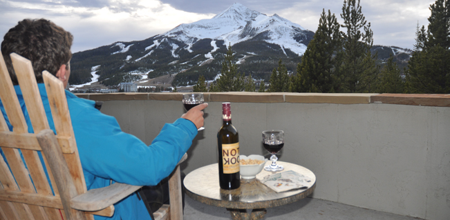 View of Lone Peak Mountain from the terrace